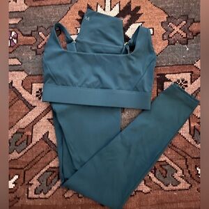 Monday Swimwear Teal Matching Set